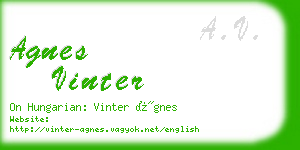 agnes vinter business card